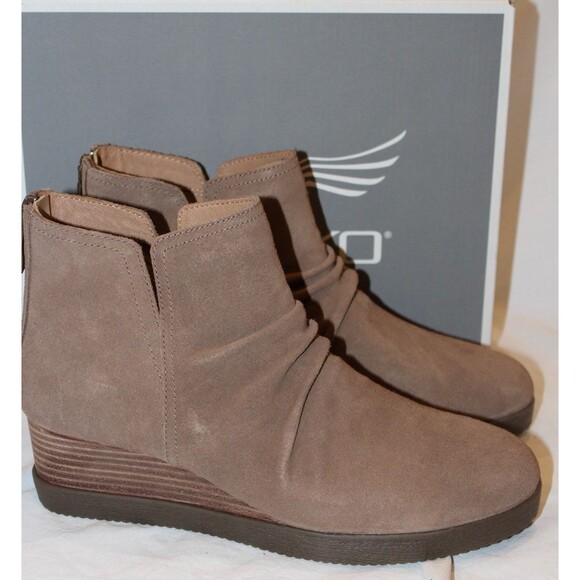 DANSKO WOMEN'S STEPHANIE WATERPROOF MOREL SUEDE BACK ZIP ANKLE BOOTS EU 41 - Picture 3 of 7